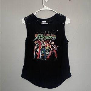 Poison women’s L sleeveless top tank 80’s hair metal glam metal